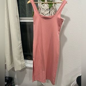New light Pink Bodycon Midi Dress
